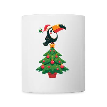 Christmas Tree Tropical Bird Toucan Bird of Paradise - Mug - white - Front
