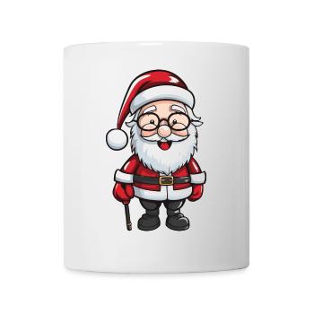 Père Noël Illustration de bande dessinée - Mug blanc - blanc - Devant