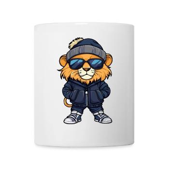 Lion Hiver - Mug blanc - blanc - Devant