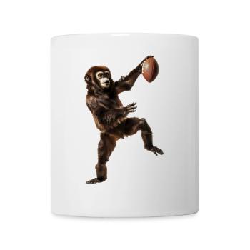 Gibbon Fußball - Tasse - Weiß - Vorne