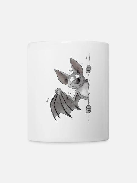 Lustige Fledermaus Cartoon Flughund - Tasse - Weiß
