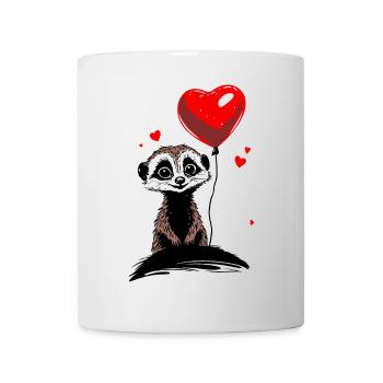 Meerkat Heart Balloon - Heartful Creatures - Mug - white - Front