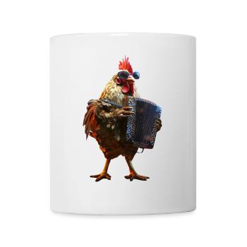 Hahn Akkordeon - Tasse - Weiß - Vorne