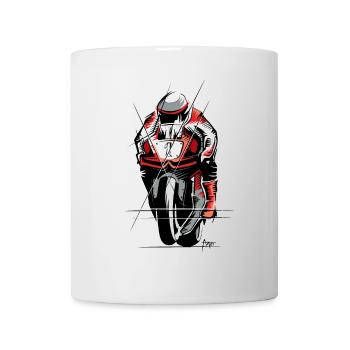 Motorcycle Racer – Drawn Superbike Logo - Mug - white - Front