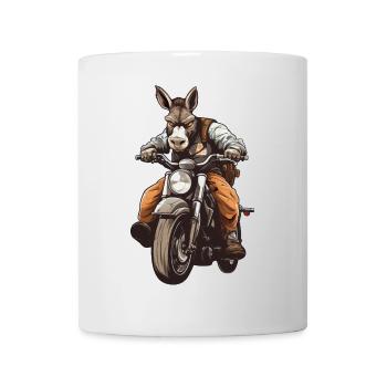 Âne Moto / Moto Âne - Mug blanc - blanc - Devant