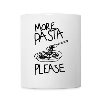 more pasta please nudeln lustige sprüche - Tasse - Weiß - Vorne