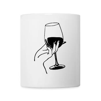 Black wine lover - Mug - white - Front