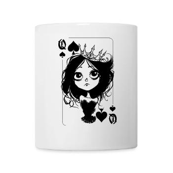 Queen OF Spades Alice au Pays des Merveilles Gothi - Mug blanc - blanc - Devant