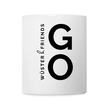 Wüster&Friends GO Logo Schwarz - Tasse - Weiß - Vorne