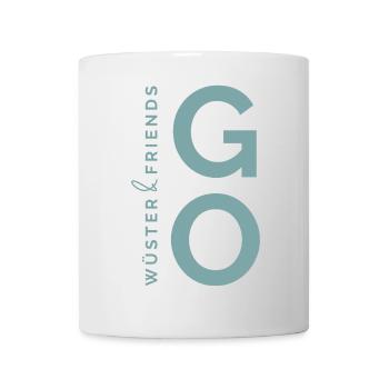 Wüster&friends GO Logo Grün - Tasse - Weiß - Vorne