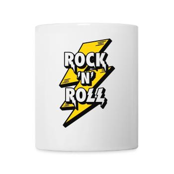 Elektrisierendes Rock'n'Roll-Lightning-Design - Tasse - Weiß - Vorne