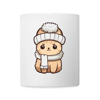 Alpaca Winter Animal Baby Comic - Mug - white - Front
