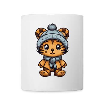 Tiger Winter Animal Baby Comic - Mug - white - Front