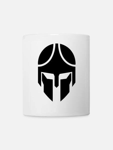 Spartanischer Helm - Tasse - Weiß