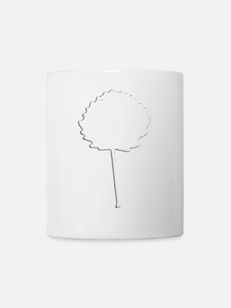 Blatt Baum - Tasse - Weiß