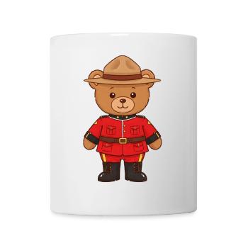 Ours en peluche Policier canadien Mountie - Mug blanc - blanc - Devant