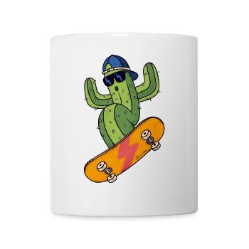 Kaktus Skater - Tasse - Weiß - Vorne