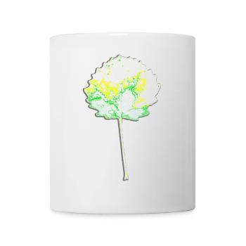 Vert arbre - Feuille ronde - Nature - Mug blanc - blanc - Devant