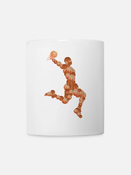 Abstrakte Basketball Muster - Tasse - Weiß