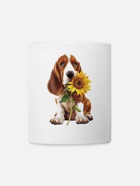 Basset - Tasse - Weiß
