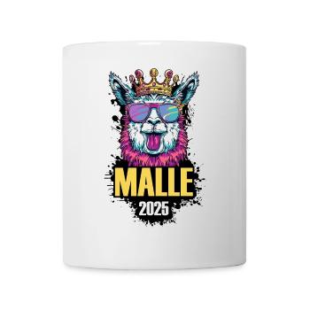 Malle 2025 Alpaka Party Urlaub - Tasse - Weiß - Vorne