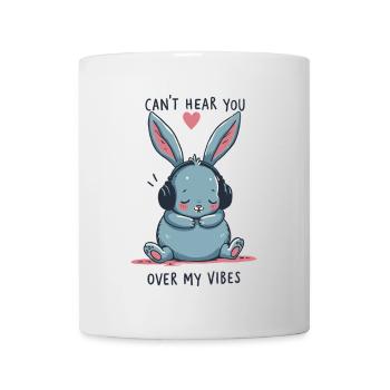 Je ne t’entends pas T-shirt casque Bunny Vibes - Mug blanc - blanc - Devant