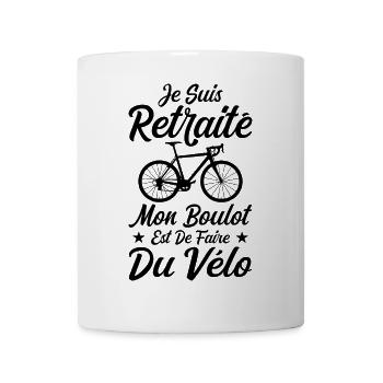 Retired my job is to ride a humorous bike - Mug - white - Front