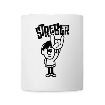 Lässige Handzeichen Illustration Streber  - Tasse - Weiß - Vorne