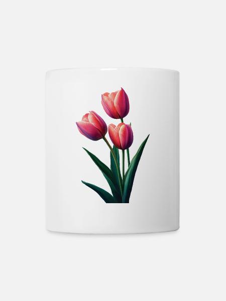 Tulpe - Tasse - Weiß
