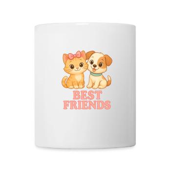 Best Friends – cute cat & dog - Mug - white - Front