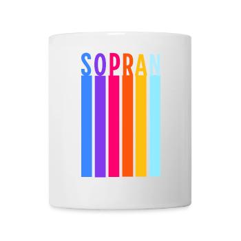 Chor - Sopran Retro Streifen - Tasse - Weiß - Vorne
