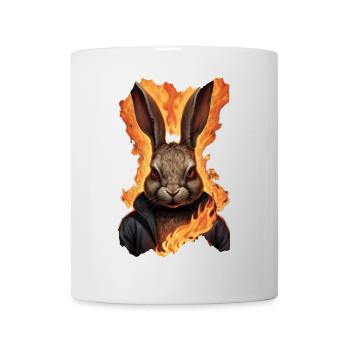 Mystic Rabbit in Flames - Mug - white - Front