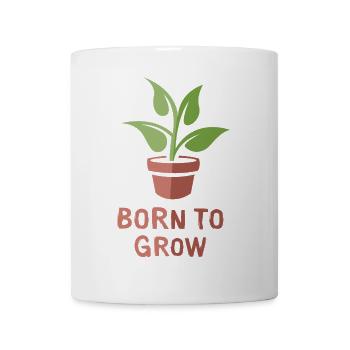 né pour grandir - Plantes et Botanique Amour - Mug blanc - blanc - Devant