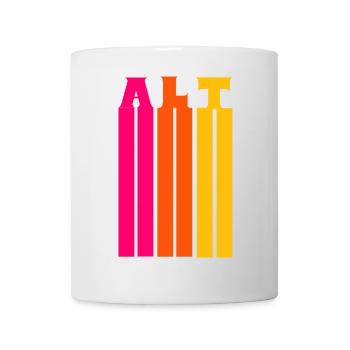 Chor - Alt Stimme Retro Streifen - Tasse - Weiß - Vorne