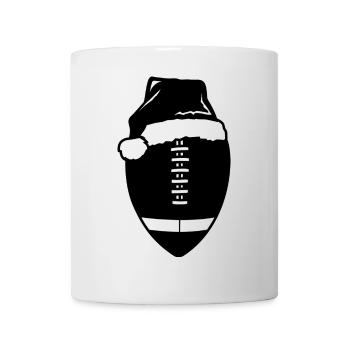 Football Ball Santa Hat - Mug - white - Front