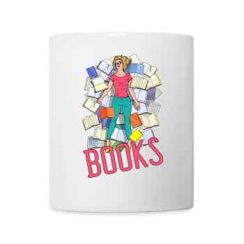 La littérature et l’amour des livres - Mug blanc - blanc - Devant