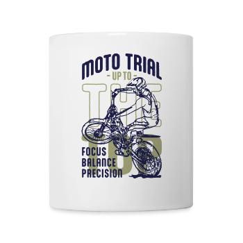Moto Trial Biker - Trial-Fahrer - Tasse - Weiß - Vorne