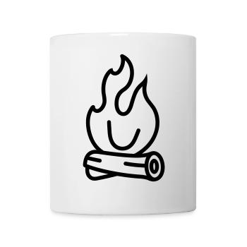 Feu de camp - Mug blanc - blanc - Devant