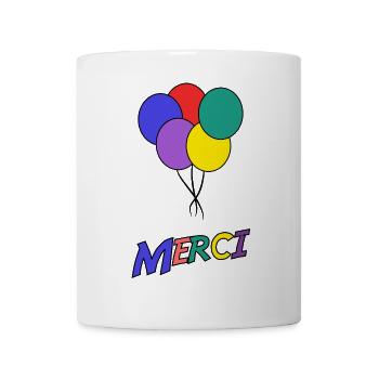 MERCI. MAÎTRESSE. MAÎTRE. MERCI MAÎTRESSE - Mug blanc - blanc - Devant