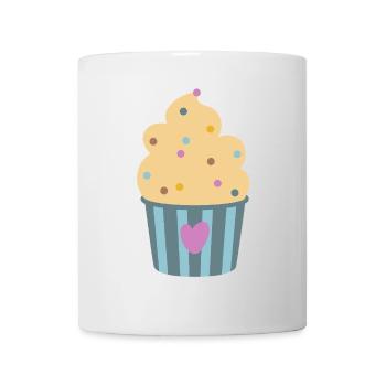 Icecream Heart Stripe Confetti Dots Cup Muffin - Mug - white - Front