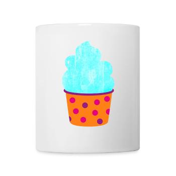 Glace Glace Tasse à Glace Dots Muffin Dots Sweet - Mug blanc - blanc - Devant