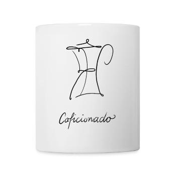 Caficionado - Kaffeekanne - Tasse - Weiß - Vorne