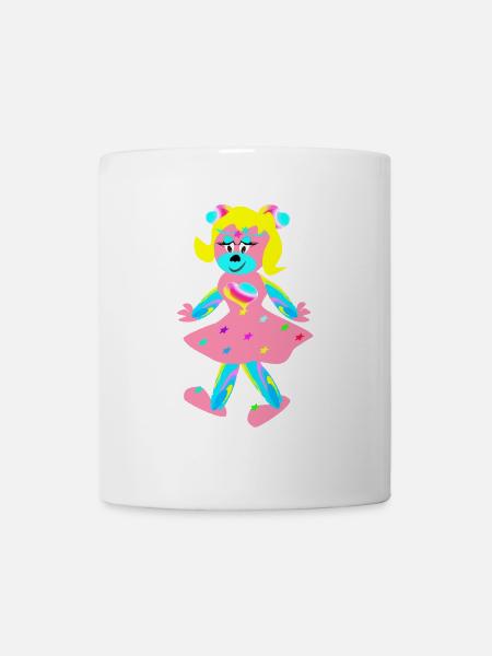 Regenbogentriene - Phantasie - Tierchen - Tasse - Weiß