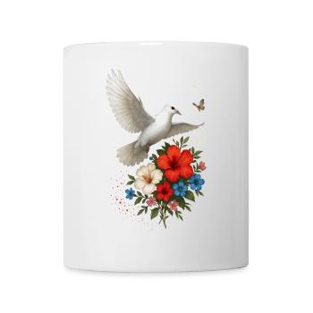 Weiße Taube - Tasse - Weiß - Vorne