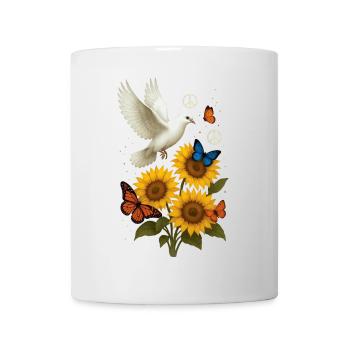 Weiße Taube - Tasse - Weiß - Vorne