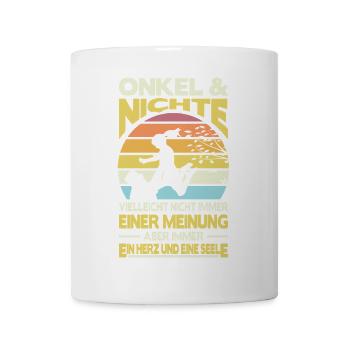 Onkel und Nichte Ein Herz und eine Seele Retro - Tasse - Weiß - Vorne