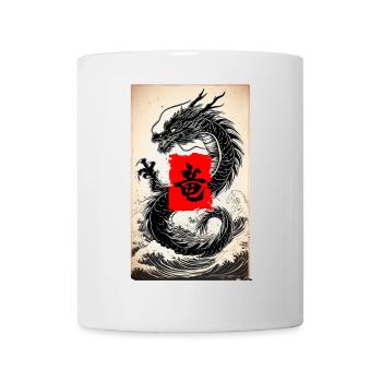 Dragon japonais dans la mer - Mug blanc - blanc - Devant