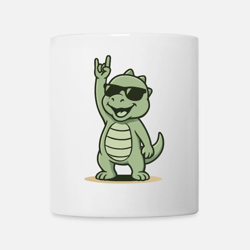 Dino rocks! - Mug - white