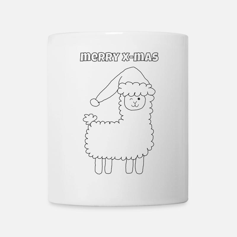 Xmas-Alpaka - Tasse - Weiß