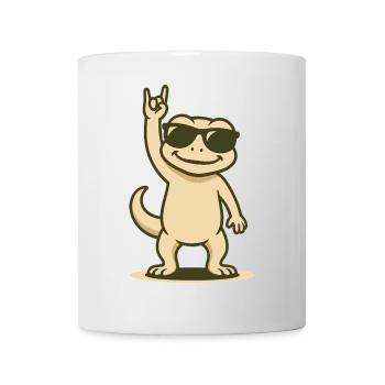 Rocker-Gecko Baby - Tasse - Weiß - Vorne
